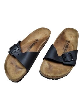 Birkenstock Black Madrid Slide Sandals - Sz 40 (US Wm 9-9.5)